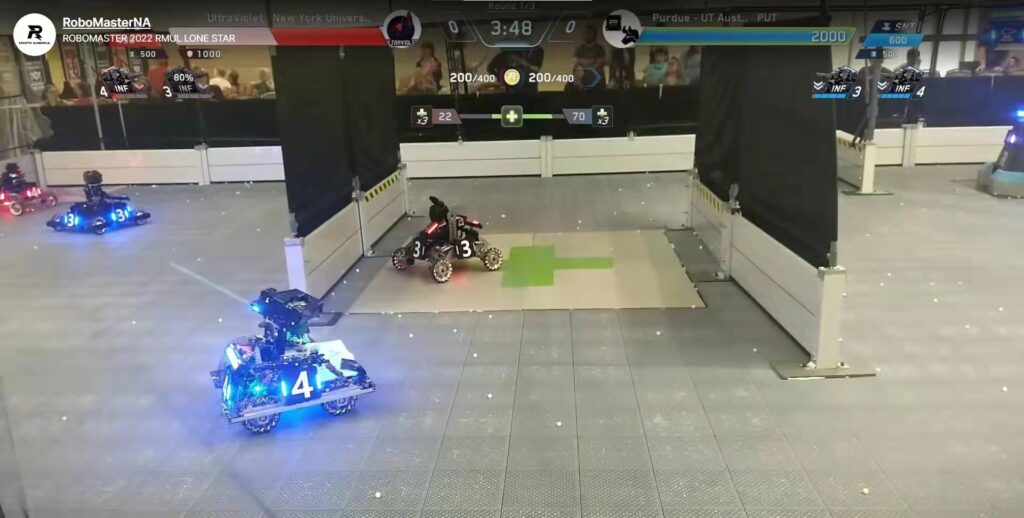 Robots and team members at RMUL 2022.
