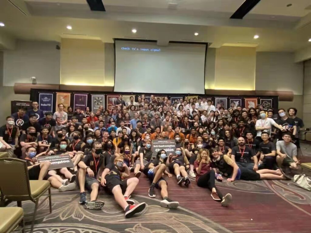 RoboMaster team group photo at the 2022 North American University League.